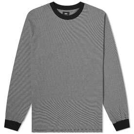 【送料無料】 エドウィン メンズ Tシャツ トップス Edwin Long Sleeve Adam T-Shirt Black & White
