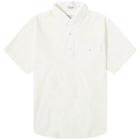 【送料無料】 エンジニアードガーメンツ メンズ シャツ トップス Engineered Garments Popover Button Down Short Sleeve Shirt White Seersucker