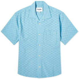 【送料無料】 コリドー メンズ シャツ トップス Corridor Floral Eyelet Vacation Shirt Indigo