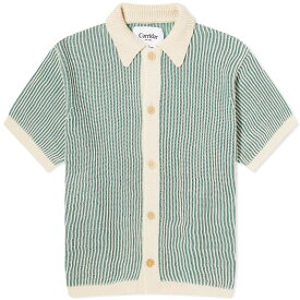 【送料無料】 コリドー メンズ シャツ トップス Corridor Plated Knit Short Sleeve Shirt Green