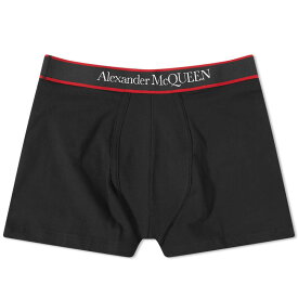 【送料無料】 アレキサンダー・マックイーン メンズ ボクサーパンツ アンダーウェア Alexander McQueen Logo Taped Boxer Brief Black