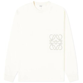 【送料無料】 ロエベ メンズ ニット・セーター アウター Loewe Anagram Pocket Crew Knit Soft White