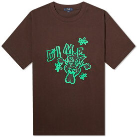 【送料無料】 ダイム メンズ Tシャツ トップス Dime ISO T-Shirt Deep Brown