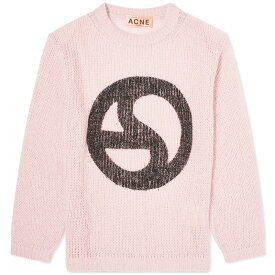 【送料無料】 アクネ ストゥディオズ メンズ ニット・セーター アウター Acne Studios Kitaly Logogram Open Knit Jumper Blush Pink