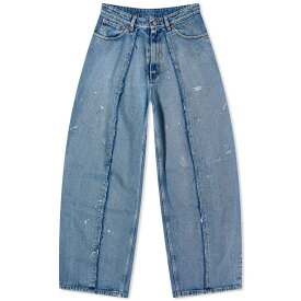 【送料無料】 マルタンマルジェラ レディース デニムパンツ ジーンズ ボトムス MM6 Maison Margiela Pleat Jeans Light Blue