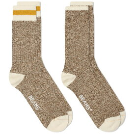 【送料無料】 ビームス プラス メンズ 靴下 アンダーウェア Beams Plus Rag Sock Yellow Line