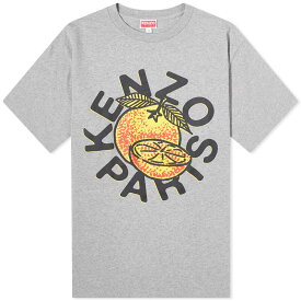 【送料無料】 ケンゾー メンズ Tシャツ トップス Kenzo Big Orange Tee Pearl Grey