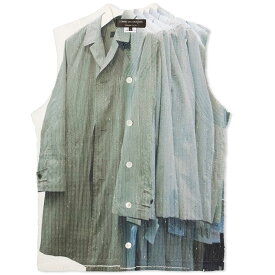 【送料無料】 コムデギャルソン メンズ ニット・セーター アウター Comme des Garcons Homme Plus Poly Knit Print Vest Green