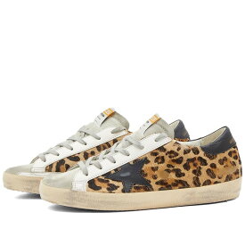 【送料無料】 ゴールデングース メンズ スニーカー シューズ Golden Goose Super Star Leather Sneaker Beige Brown Leo Ice & Black