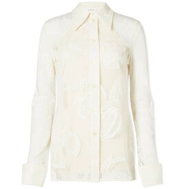 【送料無料】 スポーツマックス レディース シャツ トップス Sportmax Asti Lace Shirt White Lace