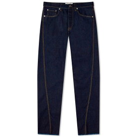 【送料無料】 ランバン メンズ デニムパンツ ジーンズ ボトムス Lanvin Twisted Denim Jeans Navy Blue