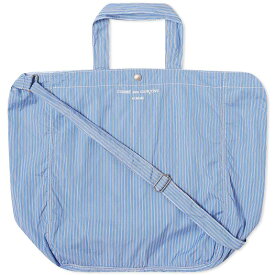 【送料無料】 コム・デ・ギャルソン メンズ トートバッグ バッグ Comme des Garcons Homme Stripe Garment Washed Tote Bag Sax & White