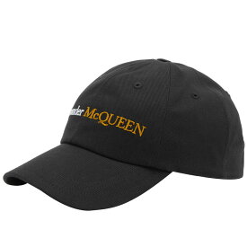 【送料無料】 アレキサンダー・マックイーン メンズ 帽子 アクセサリー Alexander McQueen Logo Cap Black & Gold