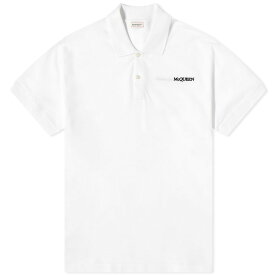【送料無料】 アレキサンダー・マックイーン メンズ シャツ トップス Alexander McQueen Embroidered Logo Polo Shirt Optical White