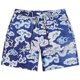【送料無料】 マハリシ メンズ ハーフパンツ・ショーツ 水着 Maharishi Cloud Dragon Swim Shorts Blue