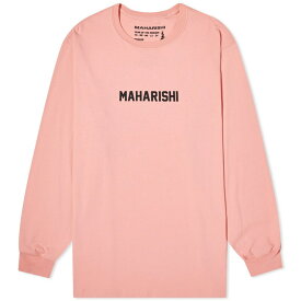 【送料無料】 マハリシ メンズ Tシャツ トップス Maharishi Long Sleeve Woodblock Dragon T-Shirt Pink