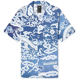 【送料無料】 マハリシ メンズ シャツ トップス Maharishi Cloud Dragon Vacation Shirt Blue