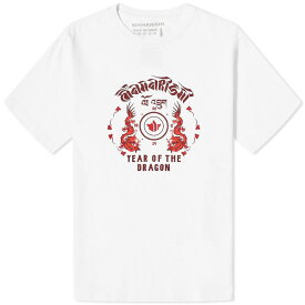 【送料無料】 マハリシ メンズ Tシャツ トップス Maharishi Dragon Anniversary T-Shirt White