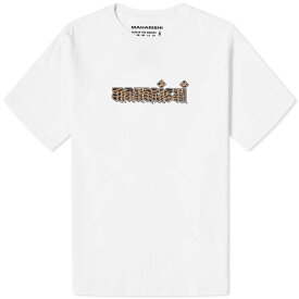 【送料無料】 マハリシ メンズ Tシャツ トップス Maharishi Tiger Fur Calligraphy T-Shirt White