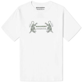 【送料無料】 マハリシ メンズ Tシャツ トップス Maharishi Double Tigers Miltype T-Shirt White