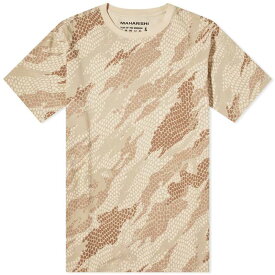 【送料無料】 マハリシ メンズ Tシャツ トップス Maharishi Organic Camo T-Shirt Desert