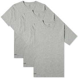 【送料無料】 ダブルタップス メンズ Tシャツ トップス WTAPS Skivvies 3-Pack T-Shirt Grey