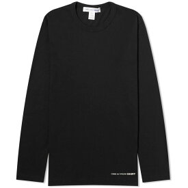 【送料無料】 コム・デ・ギャルソン メンズ Tシャツ トップス Comme des Garcons SHIRT Long Sleeve Logo T-Shirt Black