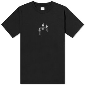 【送料無料】 シーピーカンパニー メンズ Tシャツ トップス C.P. Company 30/1 Jersey Relaxed Graphic T-Shirt Black