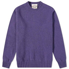 【送料無料】 ジャミーソンズオブシェトランド メンズ ニット・セーター アウター Jamieson's of Shetland Crew Knit Purple