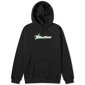 【送料無料】 バターグッズ メンズ Tシャツ トップス Butter Goods T-Shirt Logo Hoodie Black