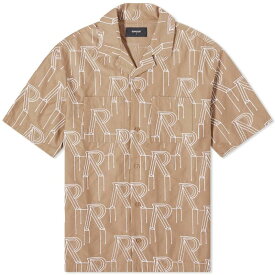 【送料無料】 リプレゼント メンズ シャツ トップス Represent Embroided Initial Vacation Shirt Washed Taupe