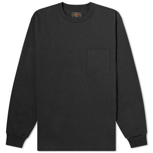 �r�[���X �v���X �����Y �g�b�v�X T�V���c Beams Plus Long Sleeve Pocket-Shirt Black �u���b�N