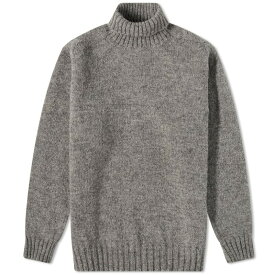 【送料無料】 ジャミーソンズオブシェトランド メンズ ニット・セーター アウター Jamieson's of Shetland Roll Neck Knit Steel Grey