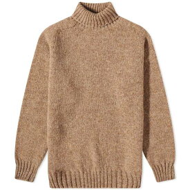 【送料無料】 ジャミーソンズオブシェトランド メンズ ニット・セーター アウター Jamieson's of Shetland Roll Neck Knit Camel