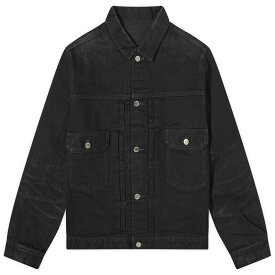 【送料無料】 ユニフォームエクスペリメント メンズ ジャケット・ブルゾン アウター Uniform Experiment Damaged Denim Trucker Jacket Black