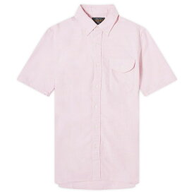 【送料無料】 ビームス プラス メンズ シャツ トップス Beams Plus Button Down Short Sleeve Oxford Shirt Pink