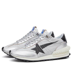 S[fO[X Y V[Y Xj[J[ Golden Goose Marathon Runner Sneaker Silver & Black ubN