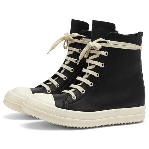 bNIEGX fB[X V[Y Xj[J[ Rick Owens Hi Top Sneakers Black & Milk ubN