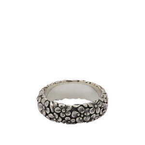yz [v Y O ANZT[ Maple Floral Band Ring Silver