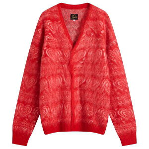 �j�[�h���Y ���f�B�[�X �A�E�^�[ �J�[�f�B�K�� Needles Heart Mohair Cardigan Red ���b�h