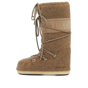 ���[���u�[�c ���f�B�[�X �V���[�Y �u�[�c�E���C���u�[�c Moon Boot Icon Felt Beige Melange �x�[�W��