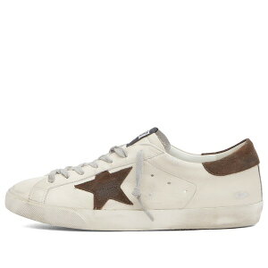 S[fO[X Y V[Y Xj[J[ U[ Golden Goose Super Star Leather Sneaker White & Brown zCg