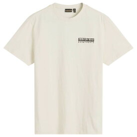 ナパピリ メンズ トップス Tシャツ プリント グラフィック Napapijri Geographic Back Print-Shirt White Whisper ホワイト