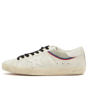 S[fO[X Y V[Y Xj[J[ XG[h U[ Golden Goose Super Star Leather and Suede Sneaker White & Grey zCg