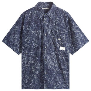 ���j�t�H�[���G�N�X�y�������g �����Y �g�b�v�X �V���c �v�����g Uniform Experiment Indigo Print Fishing Shirt White �z���C�g