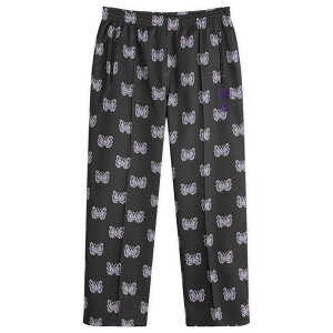 �j�[�h���Y �����Y �{�g���X �J�W���A���p���c �g���b�N�p���c Needles x Kae Tanaka Poly Jacquard Track Pant Black �u���b�N