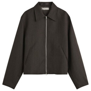 yz A[KV[ Y WPbgEu] AE^[ Our Legacy Wool Mini Jacket Havana Brown Chain Wool