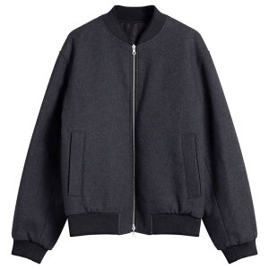 yz hXE@Embe Y WPbgEu] AE^[ Dries Van Noten Brushed Cotton Twill Bomber Jacket Dark Grey