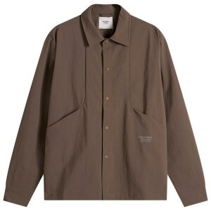 【送料無料】 パス ノーマル スタジオ メンズ シャツ トップス Pas Normal Studios Off-Race Tech Overshirt Ash Brown