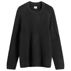 yz V[s[Jpj[ Y jbgEZ[^[ AE^[ C.P. Company Full Rib Crew Neck Jumper Black